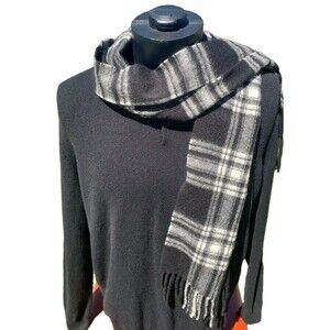 Lochmere Black Watch 100% Cashmere Scarf 60”x 12” Very Soft And Nice Clean